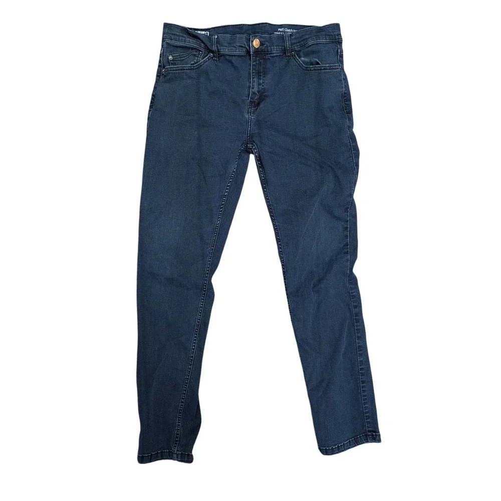 Mugsy Men's PMT Clutch Jeans Dark Wash Indigo Stretch Denim Slim Tapered- 36/34
